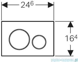 Geberit 115.882.SN.1 Przycisk uruchamiający GEBERIT Sigma20, przedni, - Przyciski spłukujące - miniaturka - grafika 4