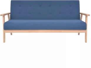 vidaXL Zestaw wypoczynkowy, 2 szt., tkanina, niebieski - Komplety wypoczynkowe - miniaturka - grafika 4