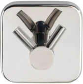 Wieszaki łazienkowe - Wenko Wieszak na ręczniki DUO srebrny MEZZANO 24245100 - miniaturka - grafika 1