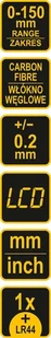 SUWMIARKA ELEKTRONICZNA 150MM CARBON - Suwmiarki i mikrometry - miniaturka - grafika 4