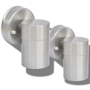 vidaXL Lampy ścienne zewnętrzne 2 szt., stal nierdzewna, dół - Lampy ścienne - miniaturka - grafika 3