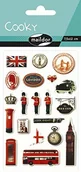 Scrapbooking - Maildor malidor 17,5 x 9 x 0,2 cm tworzywo sztuczne cooky London naklejka 560381C - miniaturka - grafika 1