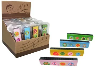 Brimarex Drewniana harmonijka kolorowa - Instrumenty muzyczne dla dzieci - miniaturka - grafika 2