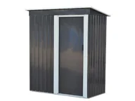 Altany ogrodowe - Vente-Unique Wiata ogrodowa ze stali galwanizowanej w kolorze szarym BIRON - 1.1m - miniaturka - grafika 1