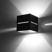 Lampy ścienne - Sollux Lighting Lampa ścienna Top up/down, czarny korpus - miniaturka - grafika 1