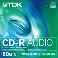 Nośniki danych - TDK Printable Cd-r Audio1szt do stacjonarnych nag. - miniaturka - grafika 1