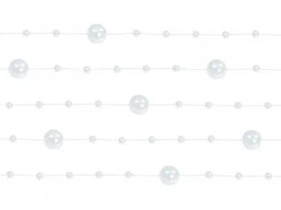 Unbekannt Perłowa girlanda, biała, 5 sztuk po 1,3 m, dekoracja stołu, wesele, chrzest, Boże Narodzenie, A, Bianco GP1 - Ozdoby bożonarodzeniowe - miniaturka - grafika 3