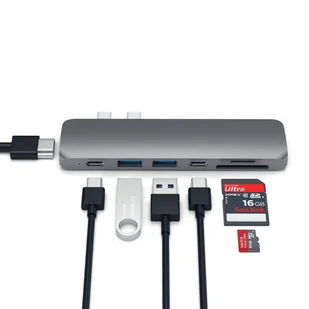 Satechi Satechi C Hub Thunedrbolt 3 3.0/-C/SD/microSD/Space Gray ST-CMBPM - Huby USB - miniaturka - grafika 4
