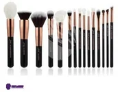 Pędzle do makijażu - Jessup SET Jessup T160 black/rose gold zestaw 15 pędzli - miniaturka - grafika 1