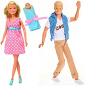 Lalki dla dziewczynek - Simba Cool Rodzina Steffi w ciąży z bobasem - miniaturka - grafika 1