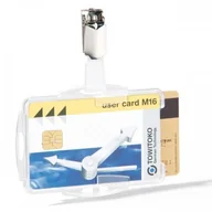 Etui na dokumenty i karty - Etui do kart z klipem 54x85mm przeźroczyste 25 sztuk /821819/ DU1343-20 - miniaturka - grafika 1