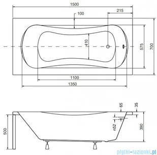 Besco Besco Modern #WAM150MO 150x70 - Wanny - miniaturka - grafika 5