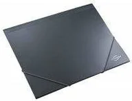 Szkolne artykuły papiernicze - Teczka z gumką A4 szara metaliczna - miniaturka - grafika 1