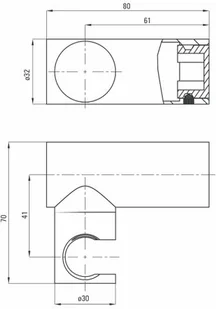 Deante Round Uchwyt punktowy ANR_D21U - Słuchawki prysznicowe - miniaturka - grafika 2