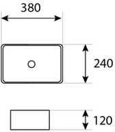 Umywalki - Lavita Canal Umywalka nablatowa 50x42 cm biała 5900378310211 - miniaturka - grafika 1