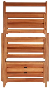 vidaXL Stojak na rośliny, 3-poziomy, 50x63x80 cm, lite drewno akacjowe - Donice - miniaturka - grafika 5