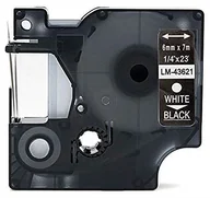 Papier do drukarek - Dymo 43621, 6mm x 7m, biały druk / biały podkład, taśma zamiennik - miniaturka - grafika 1