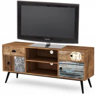 Szafki RTV - Halmar MEZO stolik RTV1 wielobarwny na czarnych nogach - miniaturka - grafika 1