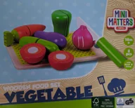 Zabawki AGD - Zestaw Warzyw Do Krojenia Drewniany Na Rzepy MM - miniaturka - grafika 1