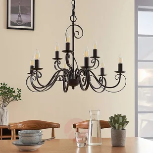 Lampenwelt yrandol CALEB w stylu dworkowym, 9-pkt. - Lampy sufitowe - miniaturka - grafika 2