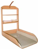 Przewijaki - Roba ścienna Regał do przewijania, składany bezpieczny wzornictwo wickelr bez względu na drewniane wygięty, podkład do przewijania z uchwytem, do przewijania 'liebha miś' - miniaturka - grafika 1