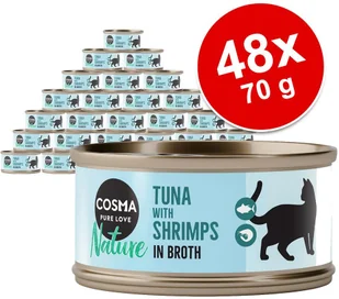 Cosma Megapakiet Nature, 48 x 70 g - Tuńczyk i wołowina - Mokra karma dla kotów - miniaturka - grafika 4