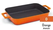 Akcesoria i części AGD - Pentole Agnelli pentole agnelli coghsgt26400o dwukolorowym grill z 2 uchwytami w kolorze żeliwa 26 x 40 cm, pomarańczowy COGHSGT26400O - miniaturka - grafika 1