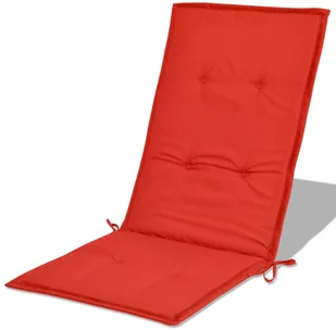 vidaXL Poduszki na krzesła ogrodowe, 2 szt., czerwone, 120x50x3 cm - Poduszki ogrodowe - miniaturka - grafika 5