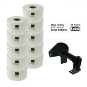 Etykiety do drukarek - Brother strefadrukarek.pl Zestaw etykiet DK-11208 10 sztuk + uchwyt 38mm x 90mm - zamiennik | OSZCZĘDZAJ DO 80% - ZADZWOŃ! 730811399 PROMOCJA! SET-10-BU-DK-11208 - miniaturka - grafika 1