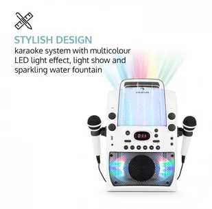 Auna Kara Liquida BT Zestaw karaoke show świetlne fontanna Bluetooth biały/szary MG3-KaraLiquida BTwg - Inne akcesoria audio-wideo - miniaturka - grafika 3