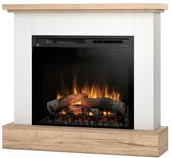 Kominki elektryczne - Warmtec Kominek elektryczny Warmtec Jukon wkład Dimplex 28" XHD Optiflame biały mat jasny dąb JUKON-28-W06 - miniaturka - grafika 1