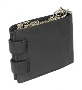 Wild Portfel Męski Skóra Naturalna Duży Poziomy Z Zapięciem Podwójnym I Łańcuszkiem 5647 - Portfele - miniaturka - grafika 9