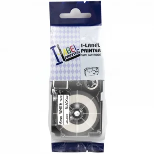 Casio oryginalny taśma do drukarek etykiet, , XR-6WE1, czarny druk/biały po - Taśmy do drukarek barwiące - miniaturka - grafika 3