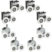 Akcesoria do armatury i ceramiki - Komplet 8szt rolek do kabin prysznicowych 25mm - miniaturka - grafika 1