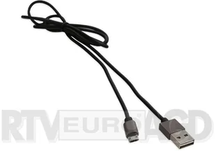 Platinet MICRO USB TO USB CABLE WITH REVERSIBLE PLUGS 1M BLACK 43466 - Kable USB - miniaturka - grafika 2