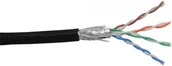 Kable miedziane - InLine Patchcord sieciowy SF/UTP Cat.5e AWG26 CCA PVC czarny 100m 72099S - miniaturka - grafika 1