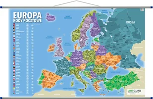 Europa mapa ścienna kody pocztowe ArtGlob - Atlasy i mapy - miniaturka - grafika 3