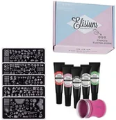 Żele do paznokci - Elisium Elisium Stamping Plates 3D (UV GEL) Mini - ZESTAW DO STEMPLI - miniaturka - grafika 1