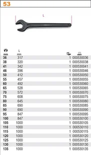 Beta KLUCZ PŁASKI JEDNOSTRONNY 60MM 53/60 - Klucze i nasadki - miniaturka - grafika 4