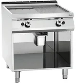 Piece, kotły  i płyty grzejne gastronomiczne - Bartscher Płyta grillowa gazowa z płytą stalową 1/2 gładka i 1/2 ryflowana | 18000W | 800x900x(H)900mm 2955061 - miniaturka - grafika 1