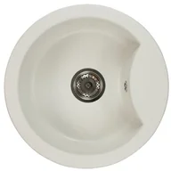 Zlewozmywaki - Brado Zlewozmywak granitowy MILA biały milabia - miniaturka - grafika 1