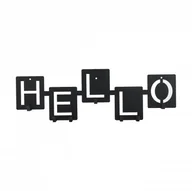 Wieszaki i stojaki - Intesi Wieszak ścienny Hello czarny F-176026 - miniaturka - grafika 1