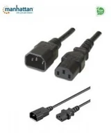 Kable komputerowe i do monitorów - Manhattan Kabel przedłużający kabla zasilania ICOC 03-NC-01 C14 na C13 M/F 1m czarny 352673 - miniaturka - grafika 1