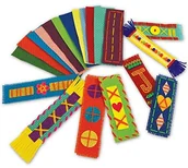 Zakładki do książek - Springboard Springboard kolorowe zakładki Binca (klasa zbiorcza opakowanie 50) - 20 x 6 cm - tkanina ściegu krzyżowego 10215 - miniaturka - grafika 1