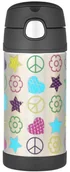 Termosy - Thermos Termos dziecięcy ze słomką 355 ml czarny 120016 - miniaturka - grafika 1