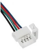 Akcesoria do oświetlenia - Superled Złączka CLICK pojedyncza do taśm LED RGB 10mm + przewód 14cm 3615 3615 - miniaturka - grafika 1