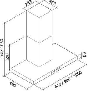 Falmec Mercurio 60 IX - Okapy kuchenne Falmec Mercurio 60 IX - Okapy kuchenne - miniaturka - grafika 3