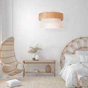 Lampy sufitowe - Euluna Lampa wisząca Etnic, podwójna, juta brąz/ecru - miniaturka - grafika 1