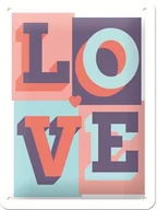 Dekoracje domu - Art Nostalgic 26230 Love | retro tabliczka blaszana tabliczka | Vintage-|-dekoracja ścienna | metalowe | 15 x 20 cm - miniaturka - grafika 1