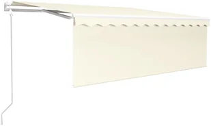 VidaXL Lumarko Automatycznie zwijana markiza z zasłoną, 4x3 m, kremowa 3069427 VidaXL - Markizy - miniaturka - grafika 5
